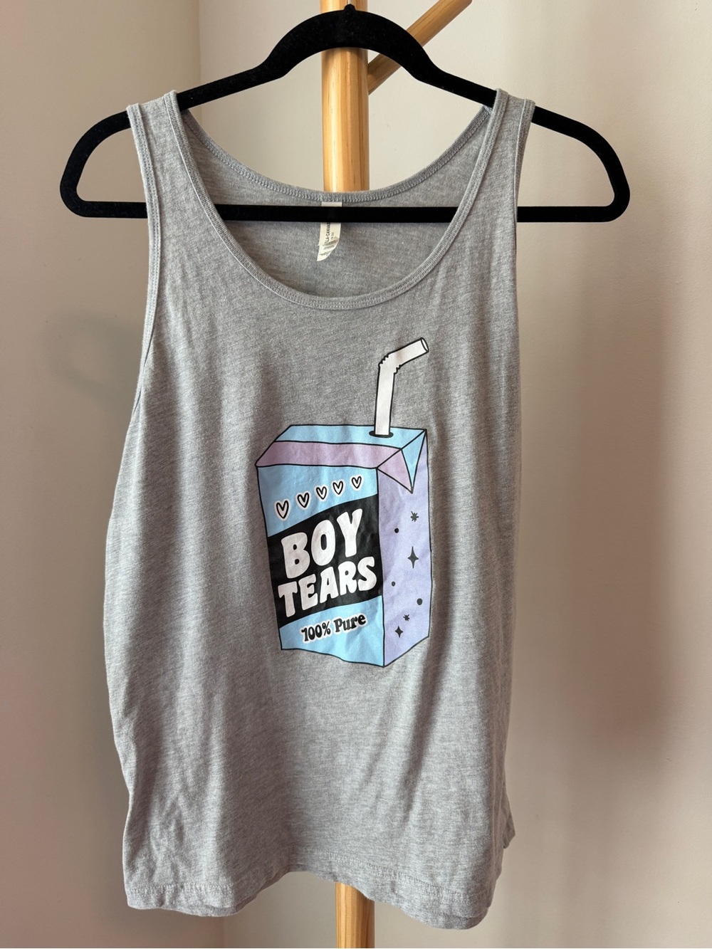 Boy Tears Funny Tank Top Size Medium Athletic Shirt